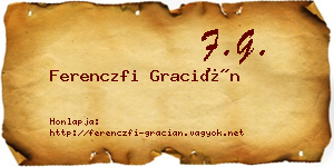 Ferenczfi Gracián névjegykártya